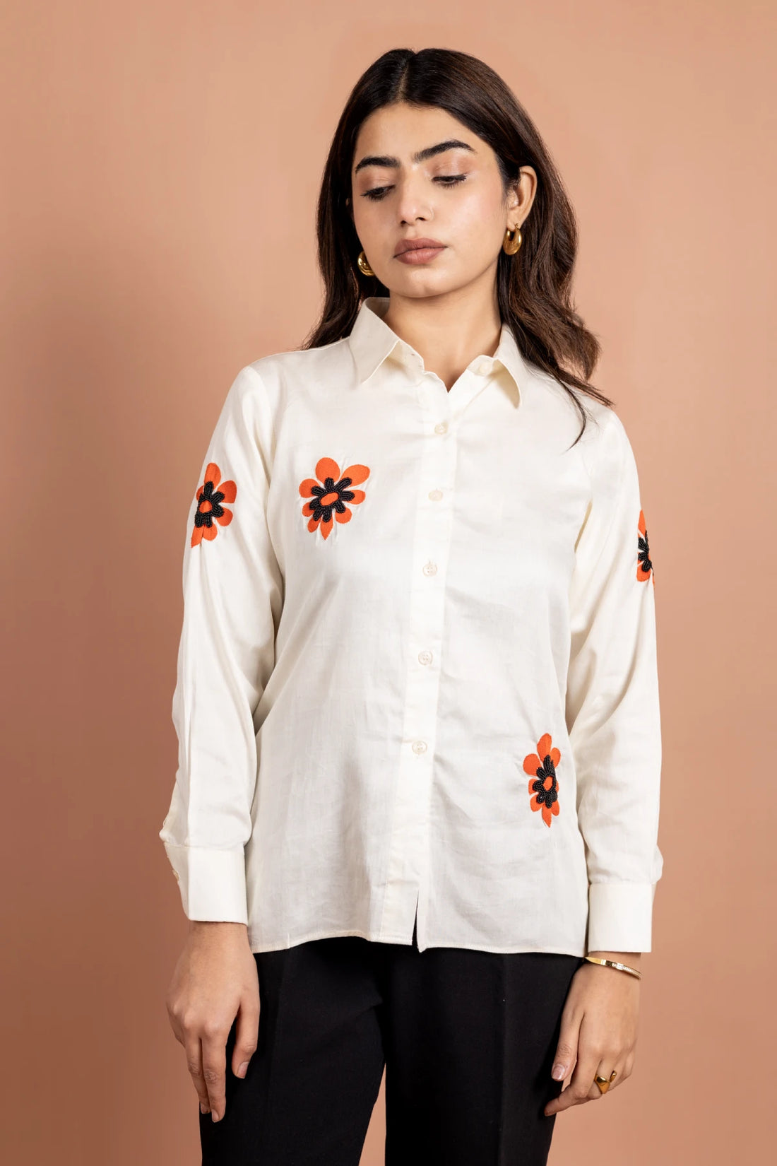 Floral Bloom Cotton Jaze Shirt