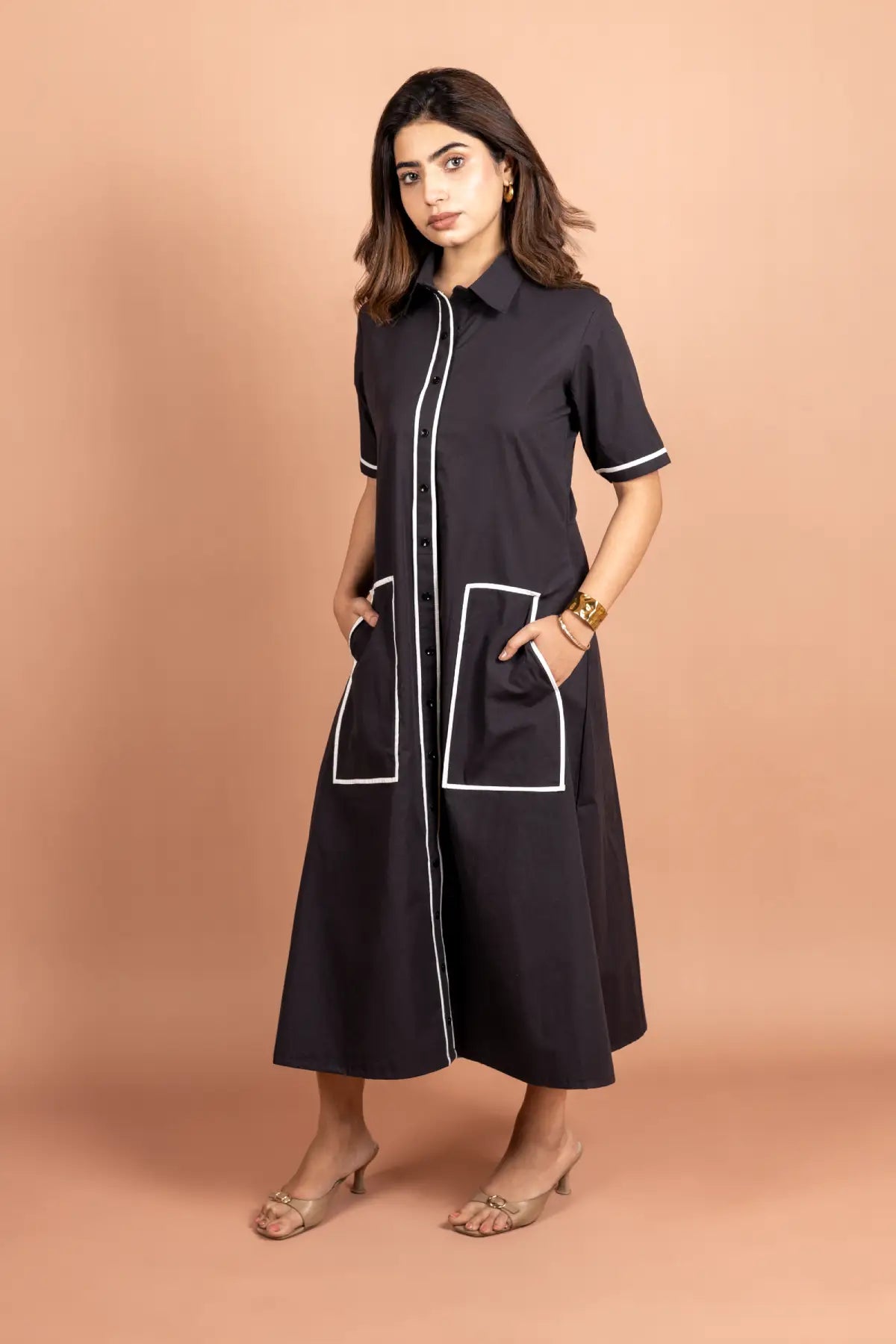 Mindnight Muse Cotton Poplin Dress