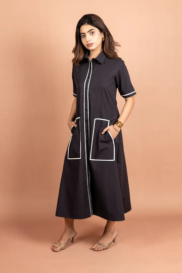 Mindnight Muse Cotton Poplin Dress