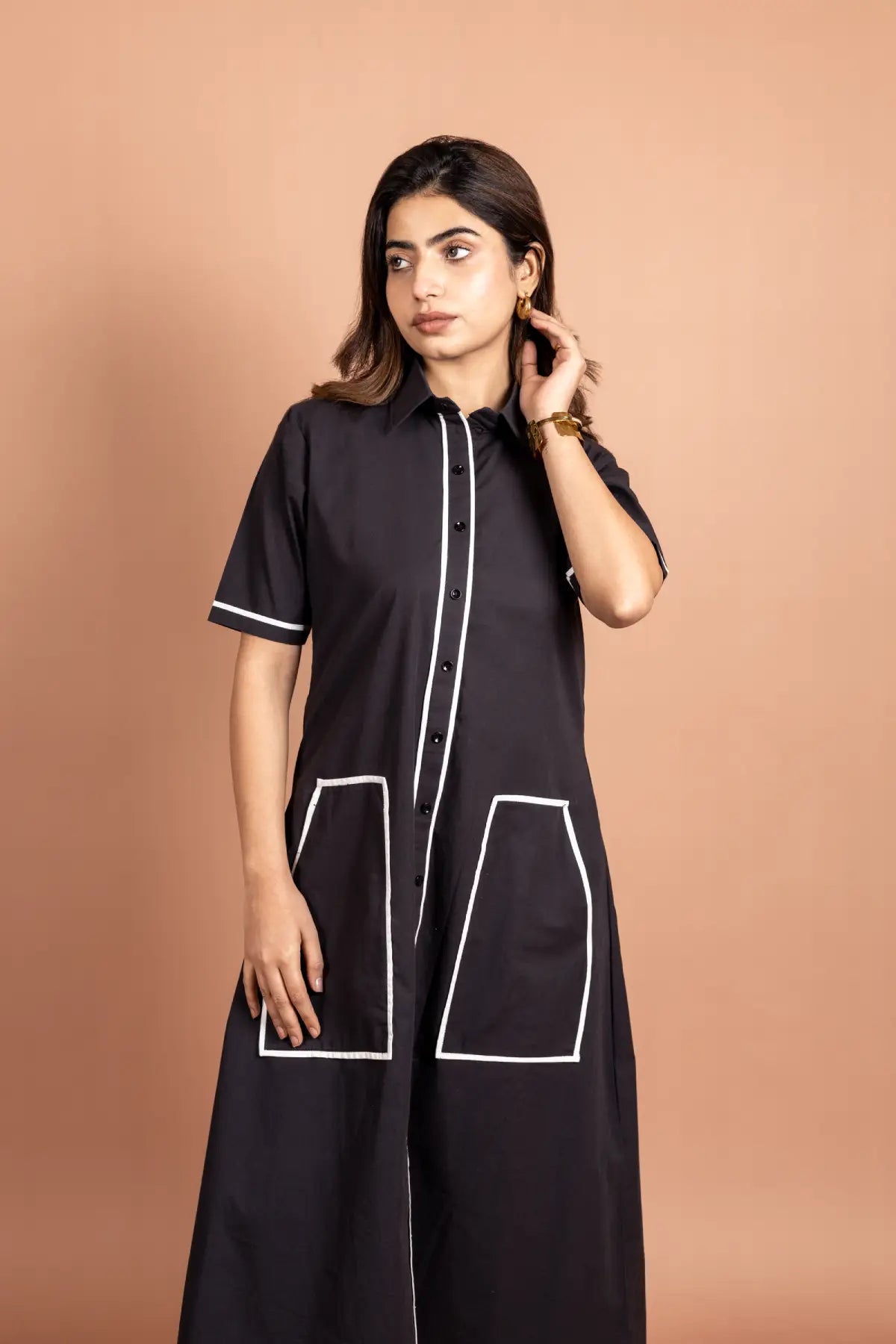 Mindnight Muse Cotton Poplin Dress