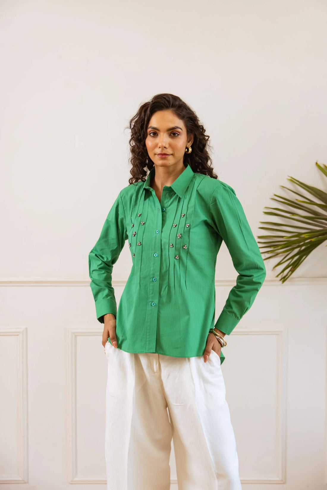 Green shirts for women