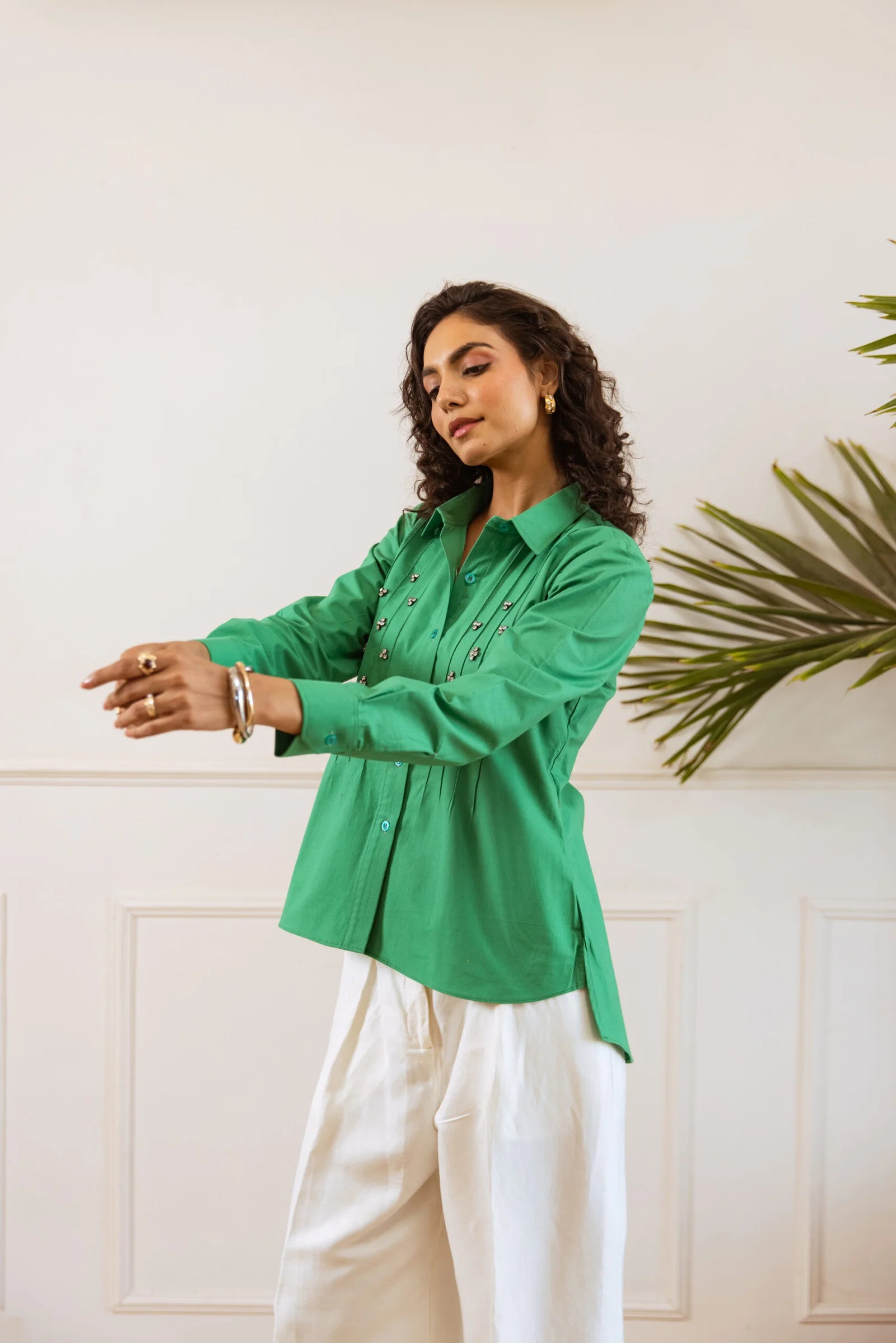 Green shirts for women