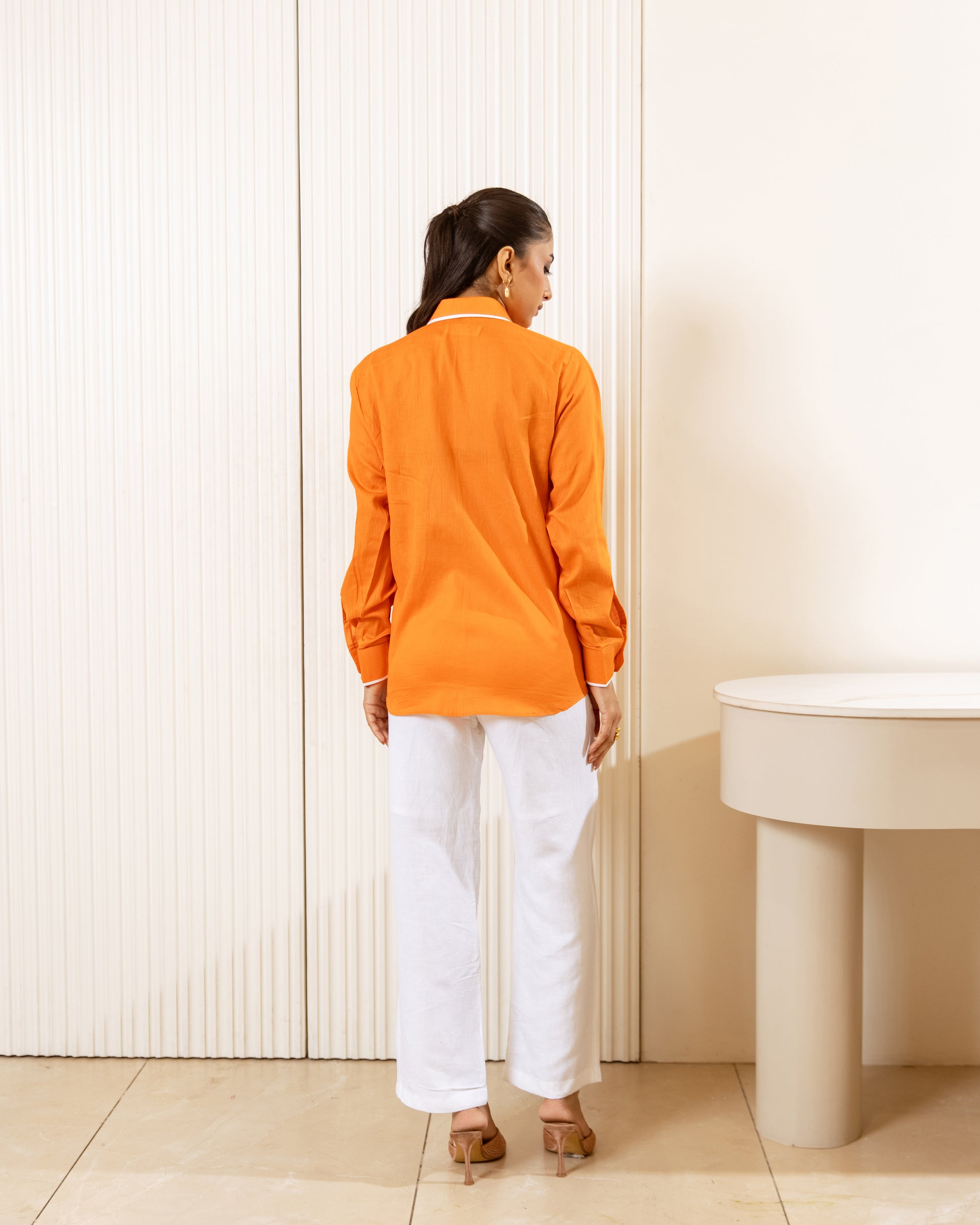 Orange Cotton Co Ord Set