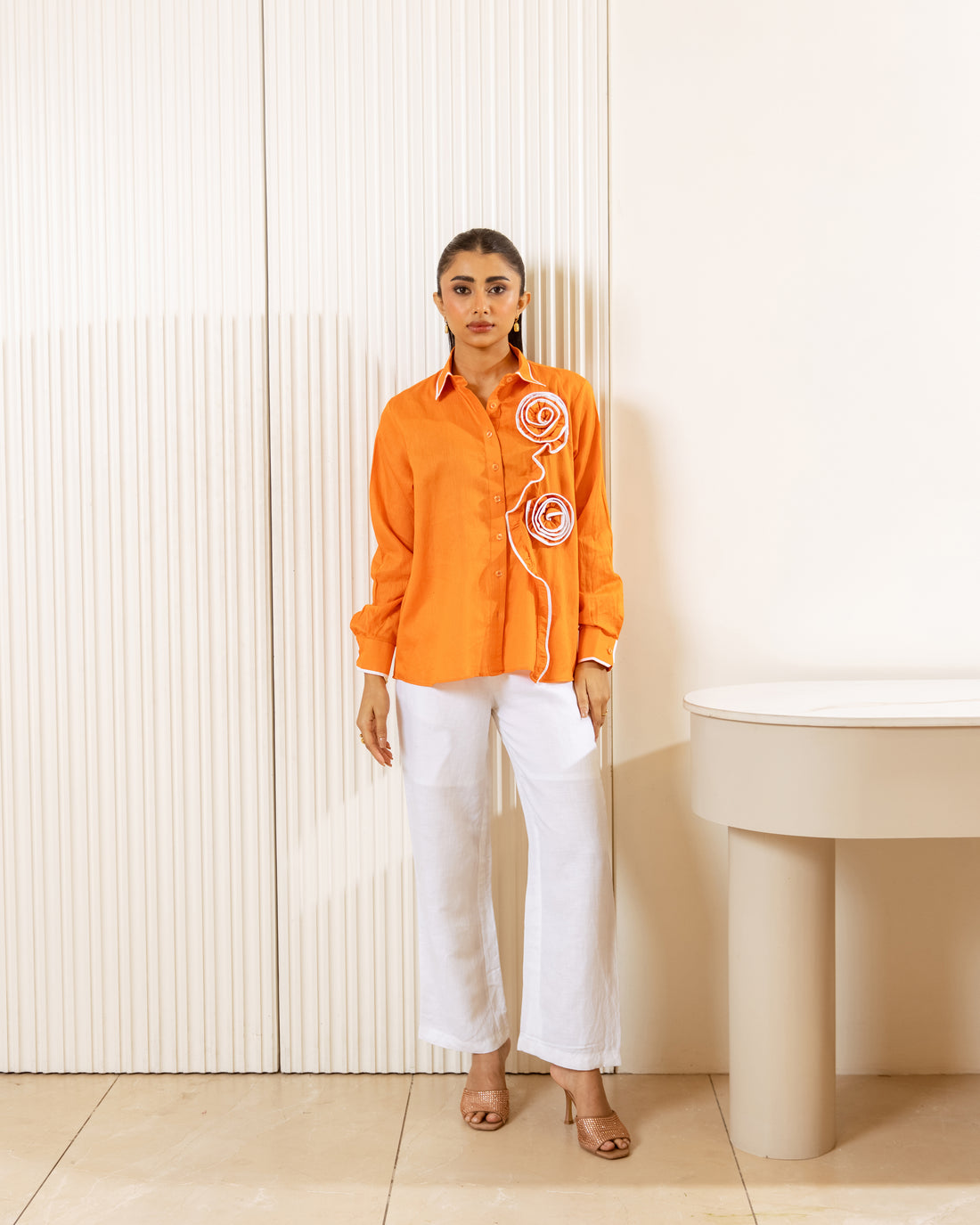 Orange Cotton Co Ord Set