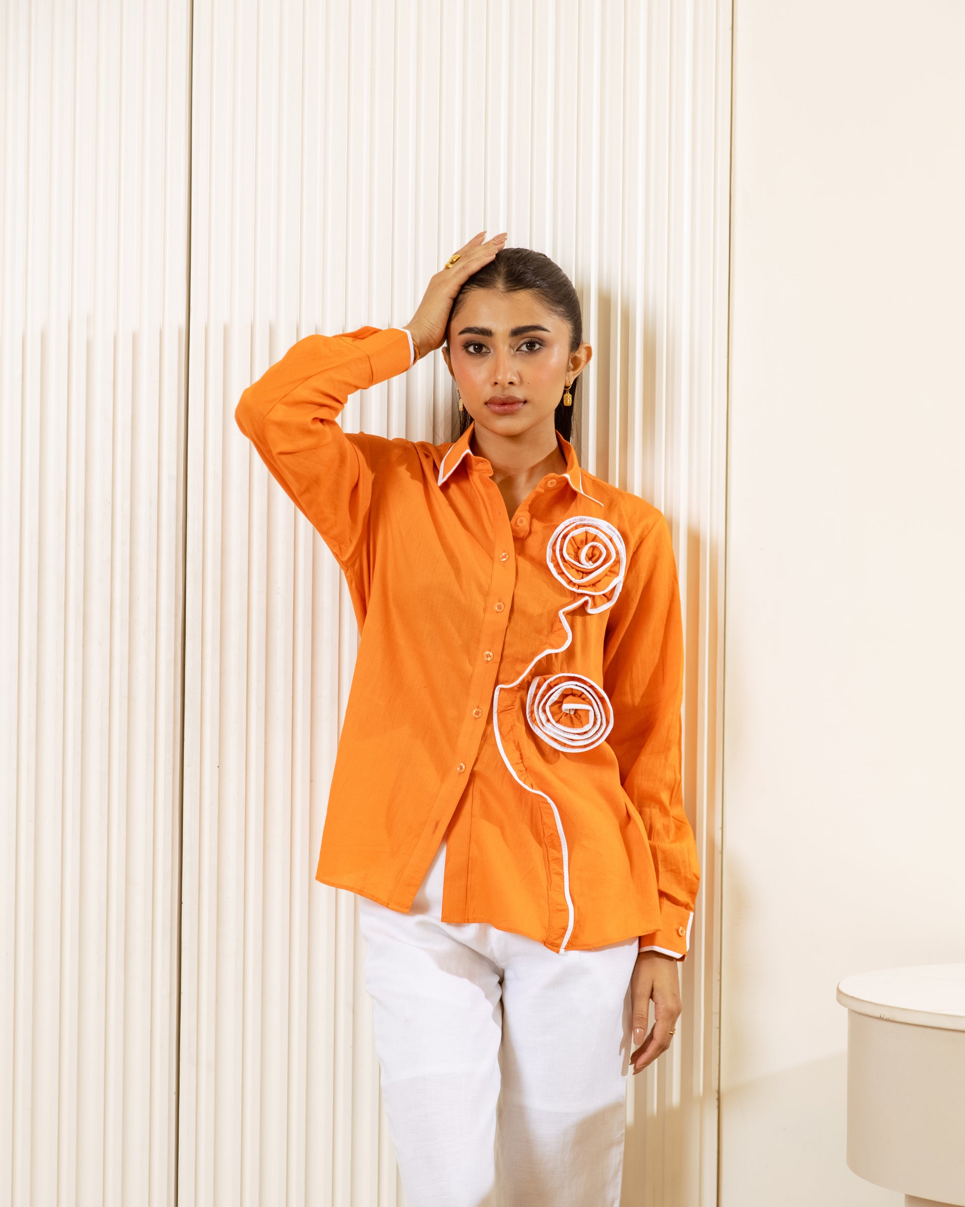 Orange Cotton Co Ord Set