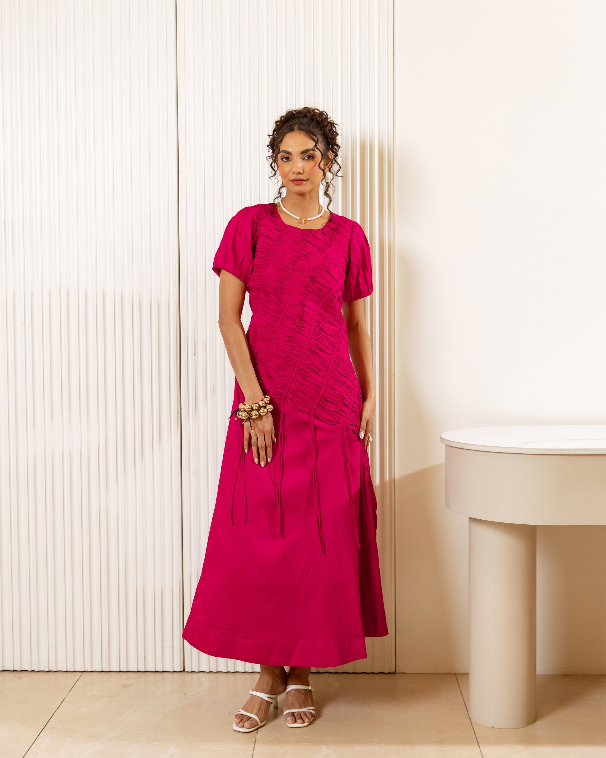 Hot pink Cotton dress