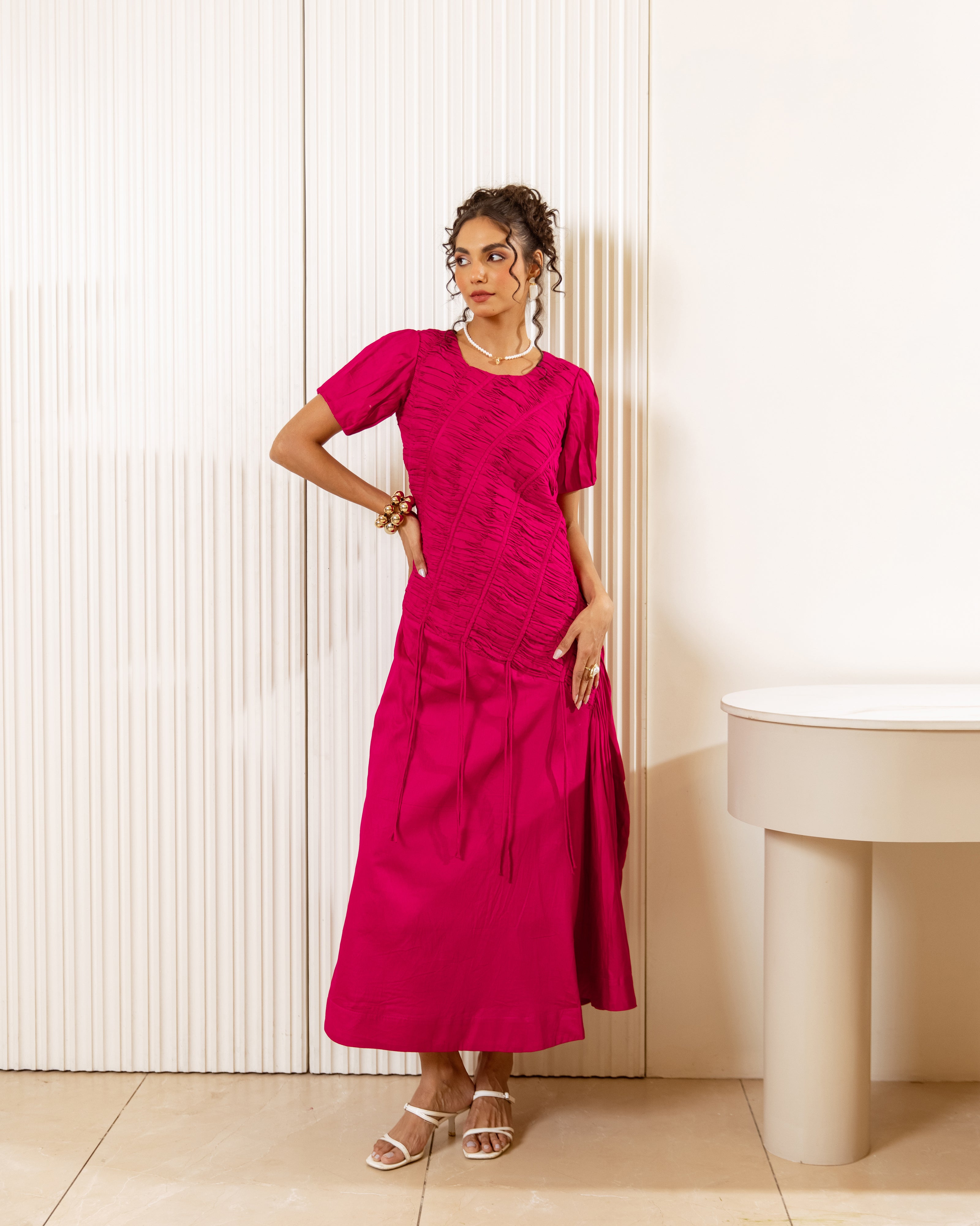 Hot pink Cotton dress