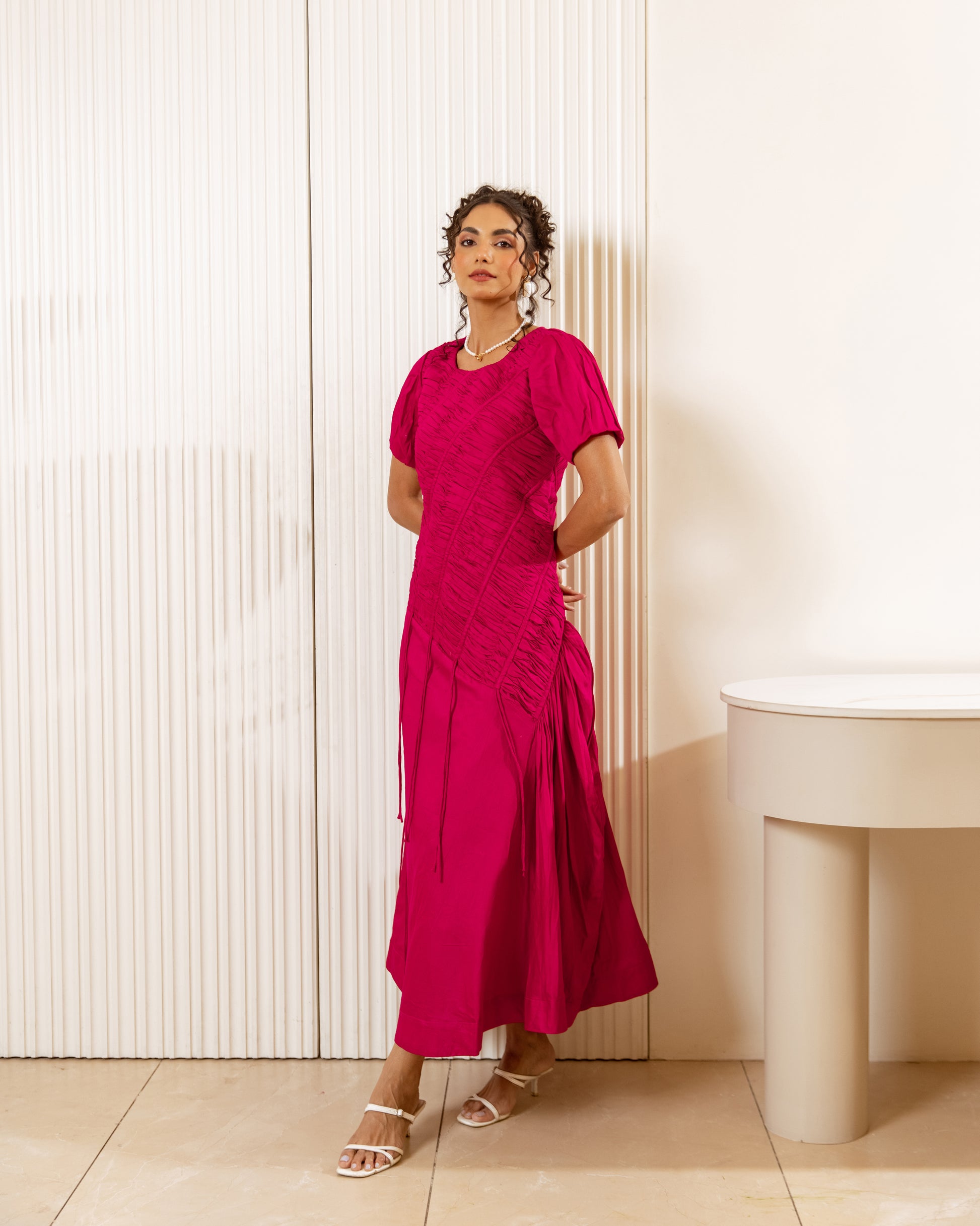 Hot pink Cotton dress