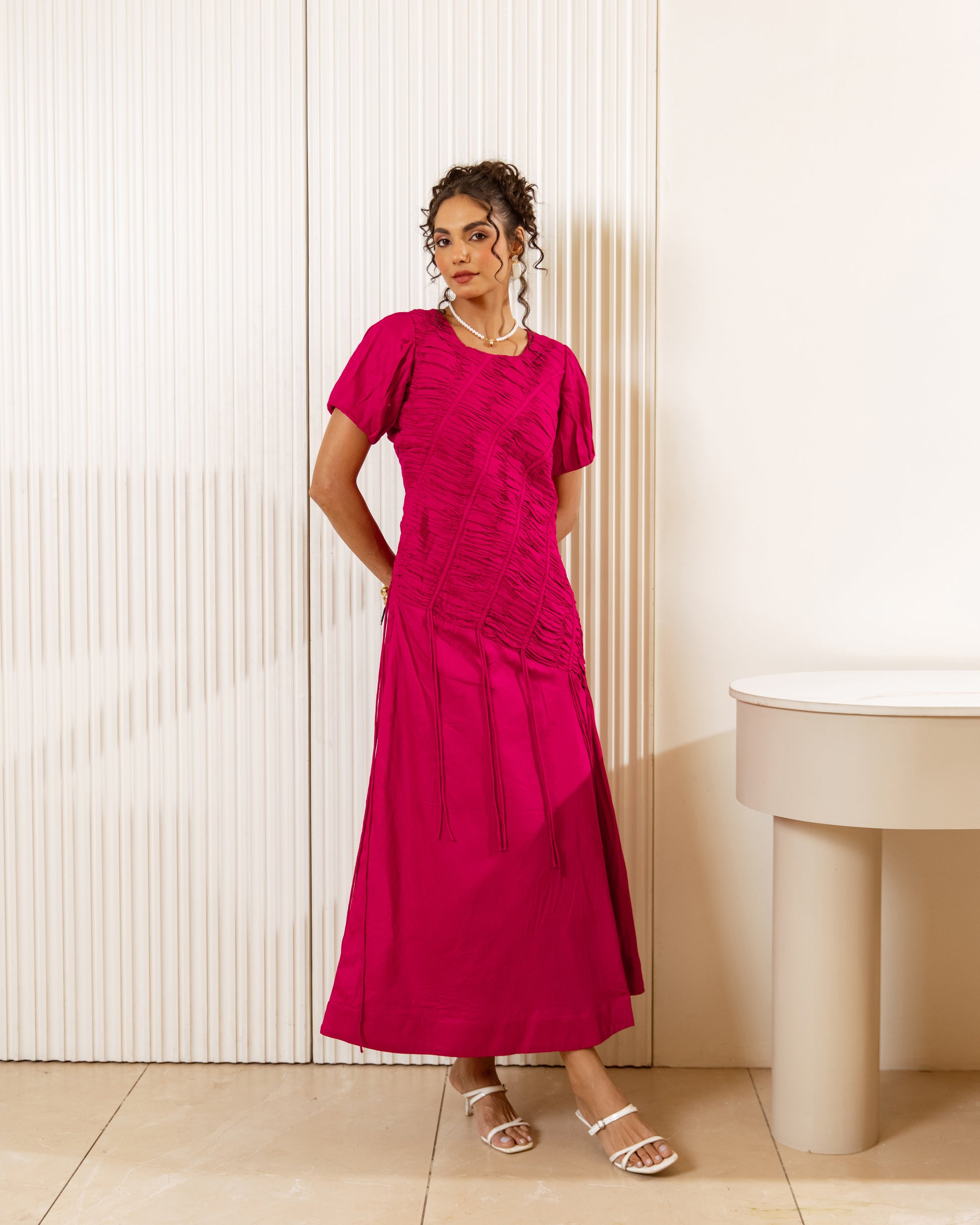 Hot pink Cotton dress