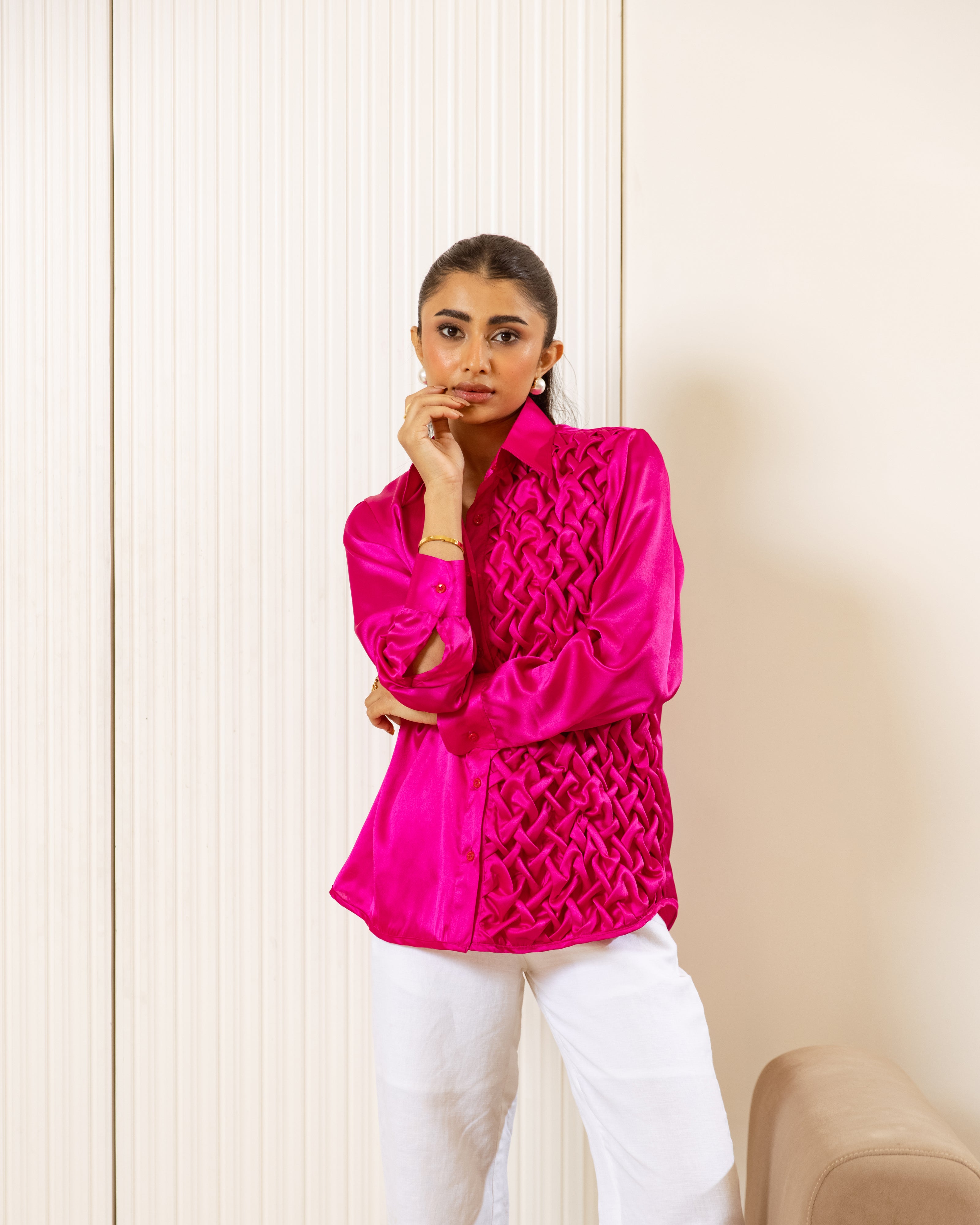 Pink shirt for women