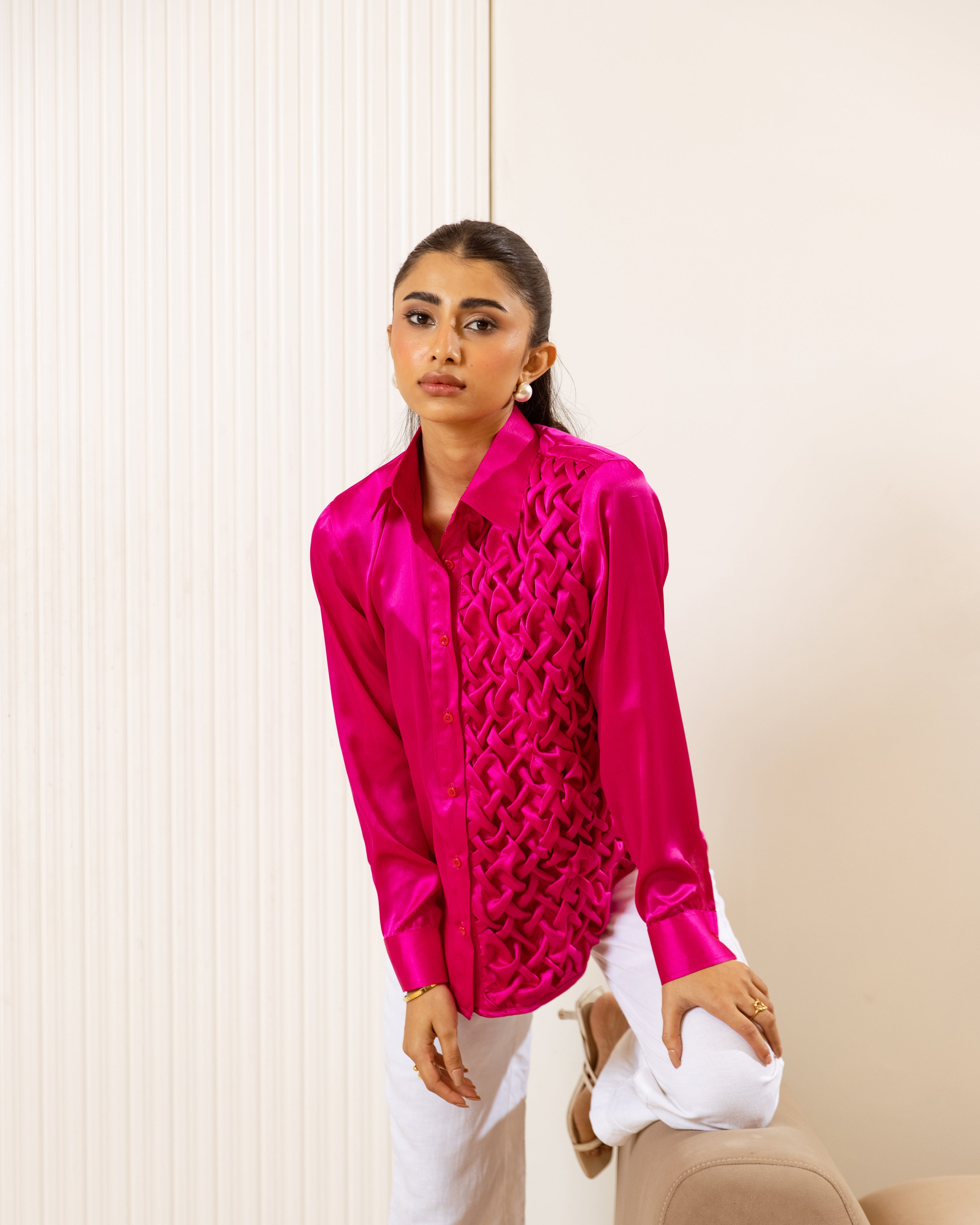 Pink shirt for women