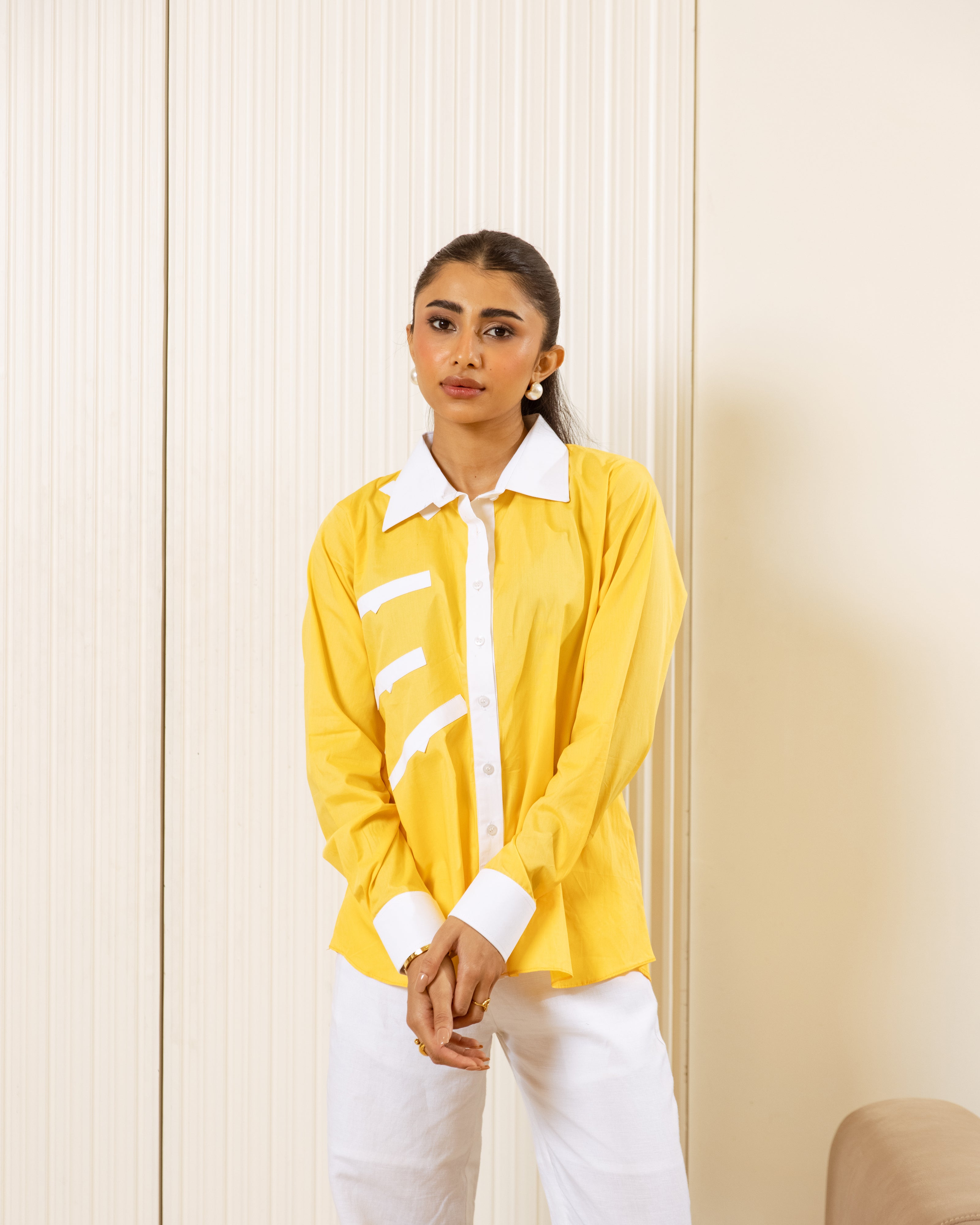 The Mix And Match Cotton Shirt with White Pants