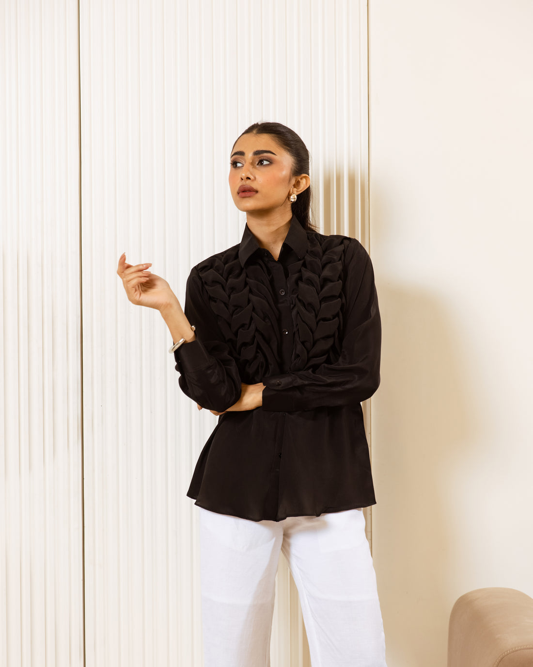 Satin Symphony Set With Pants