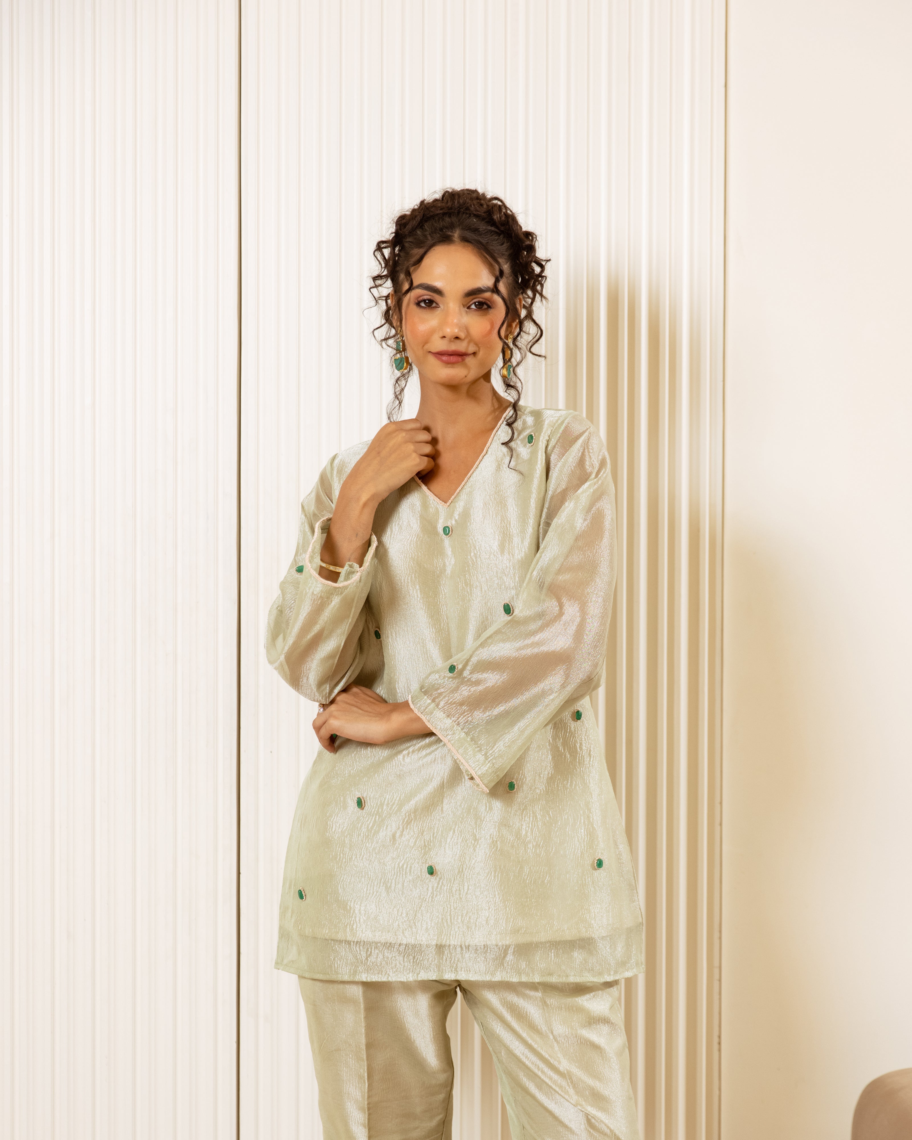 Stitch And Stone Crushed Tissue Co-ord Set