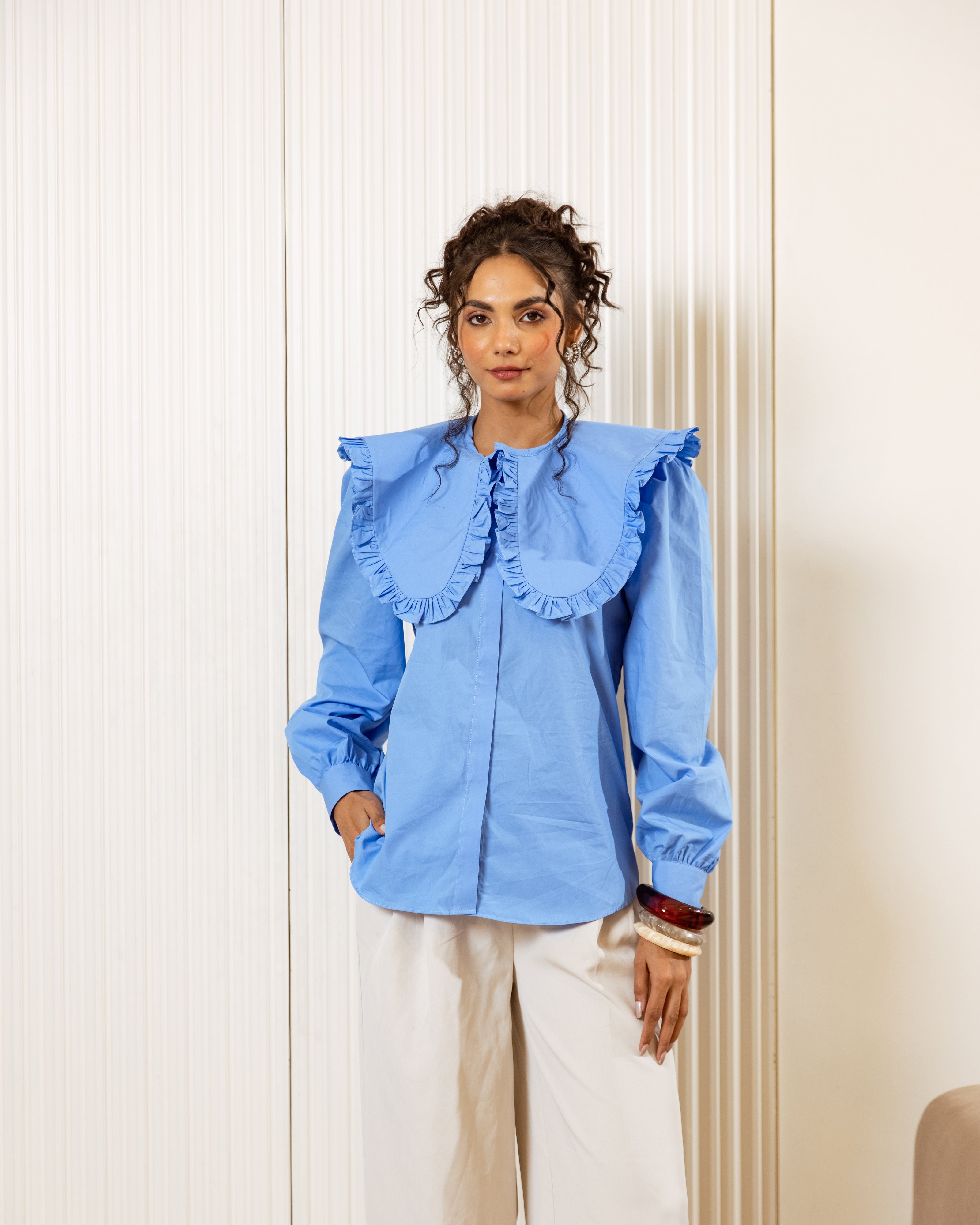 The Ruffle Revival Cotton Poplin Shirt