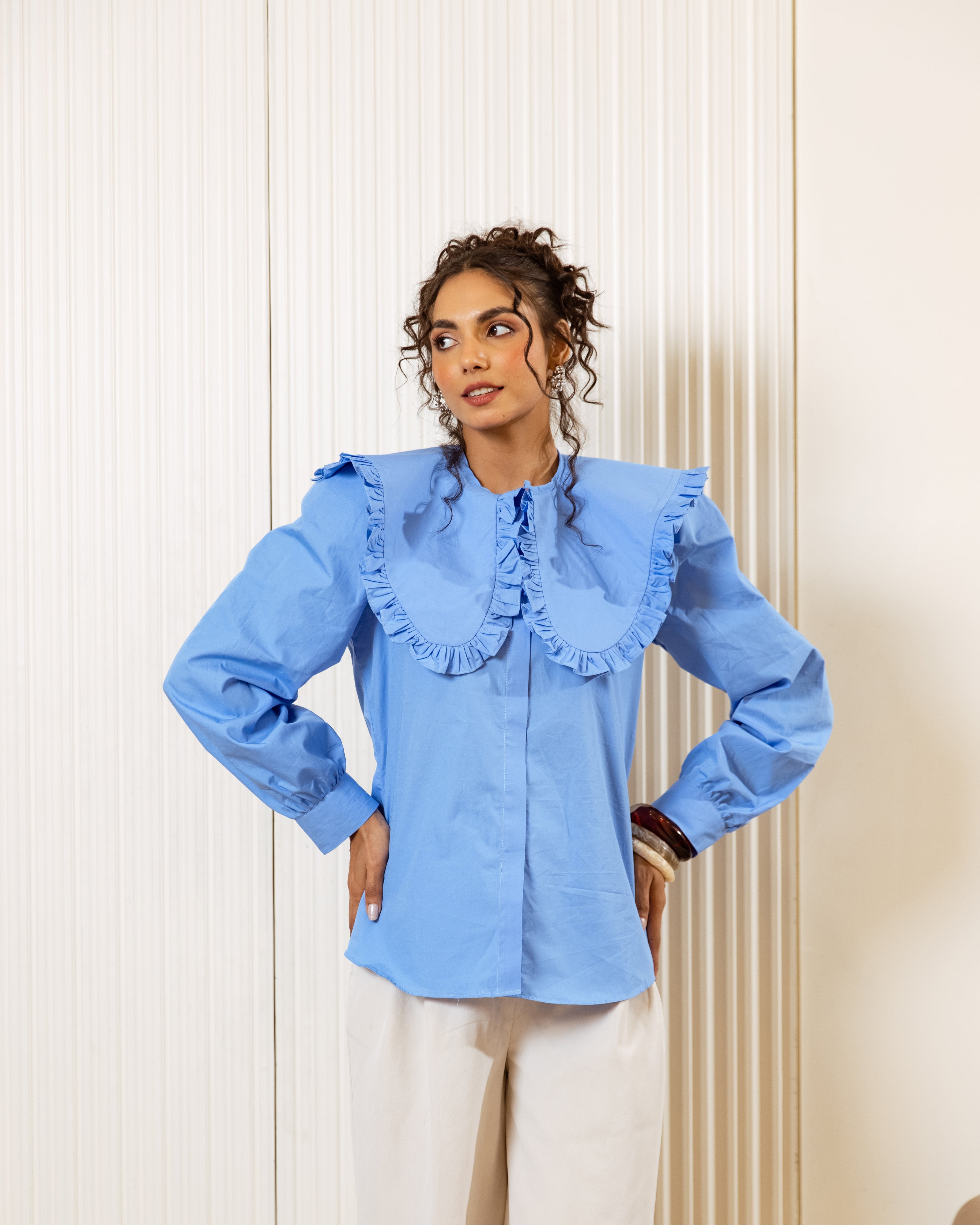 The Ruffle Revival Cotton Poplin Shirt