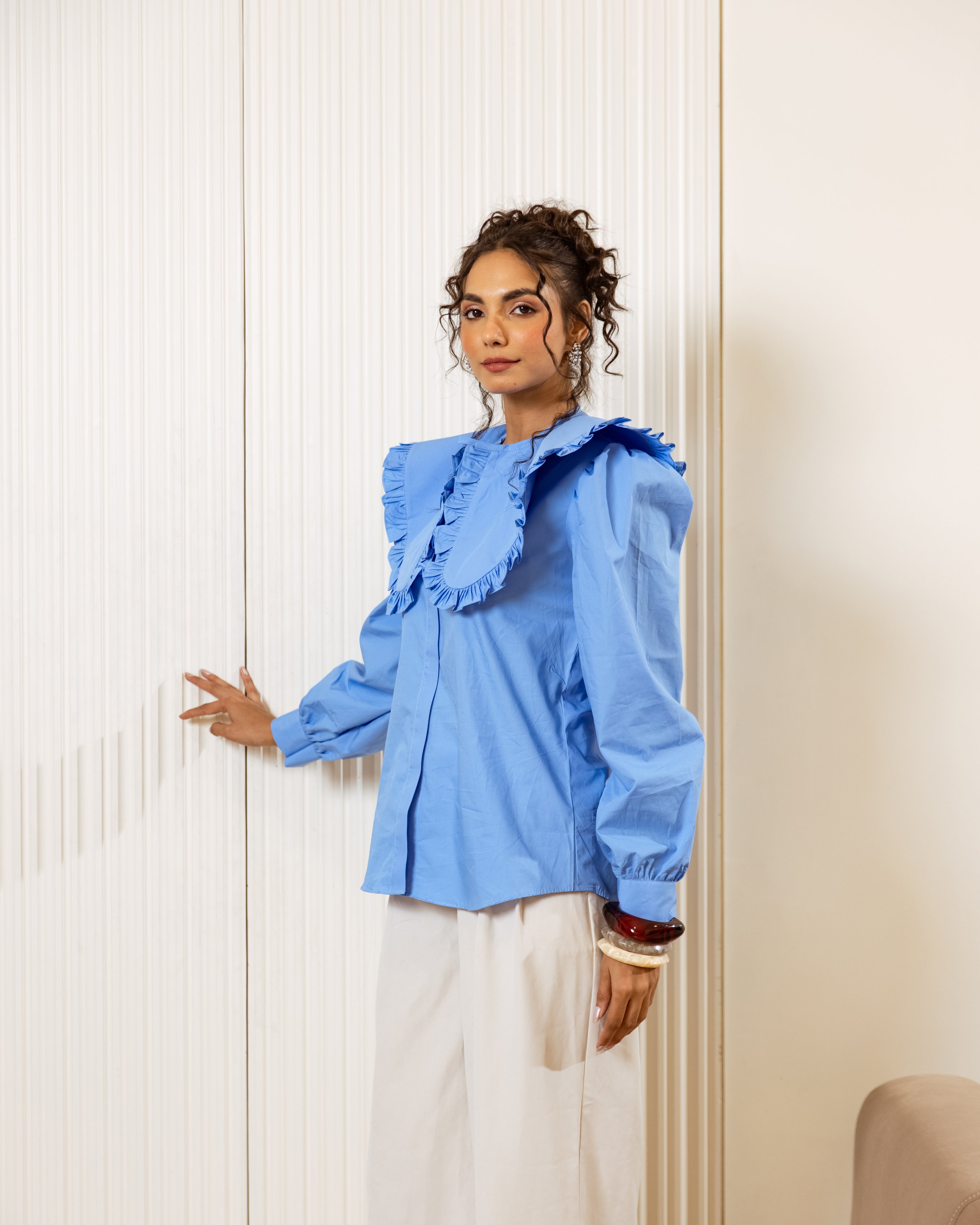 The Ruffle Revival Cotton Poplin Shirt