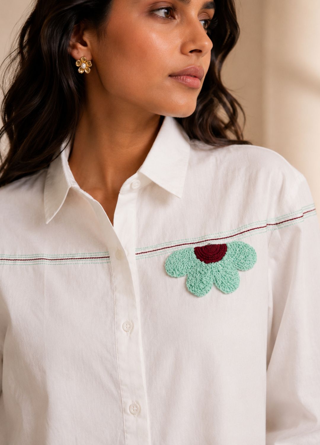 The Loom & Needle Hand-Embroidered Poplin Shirt