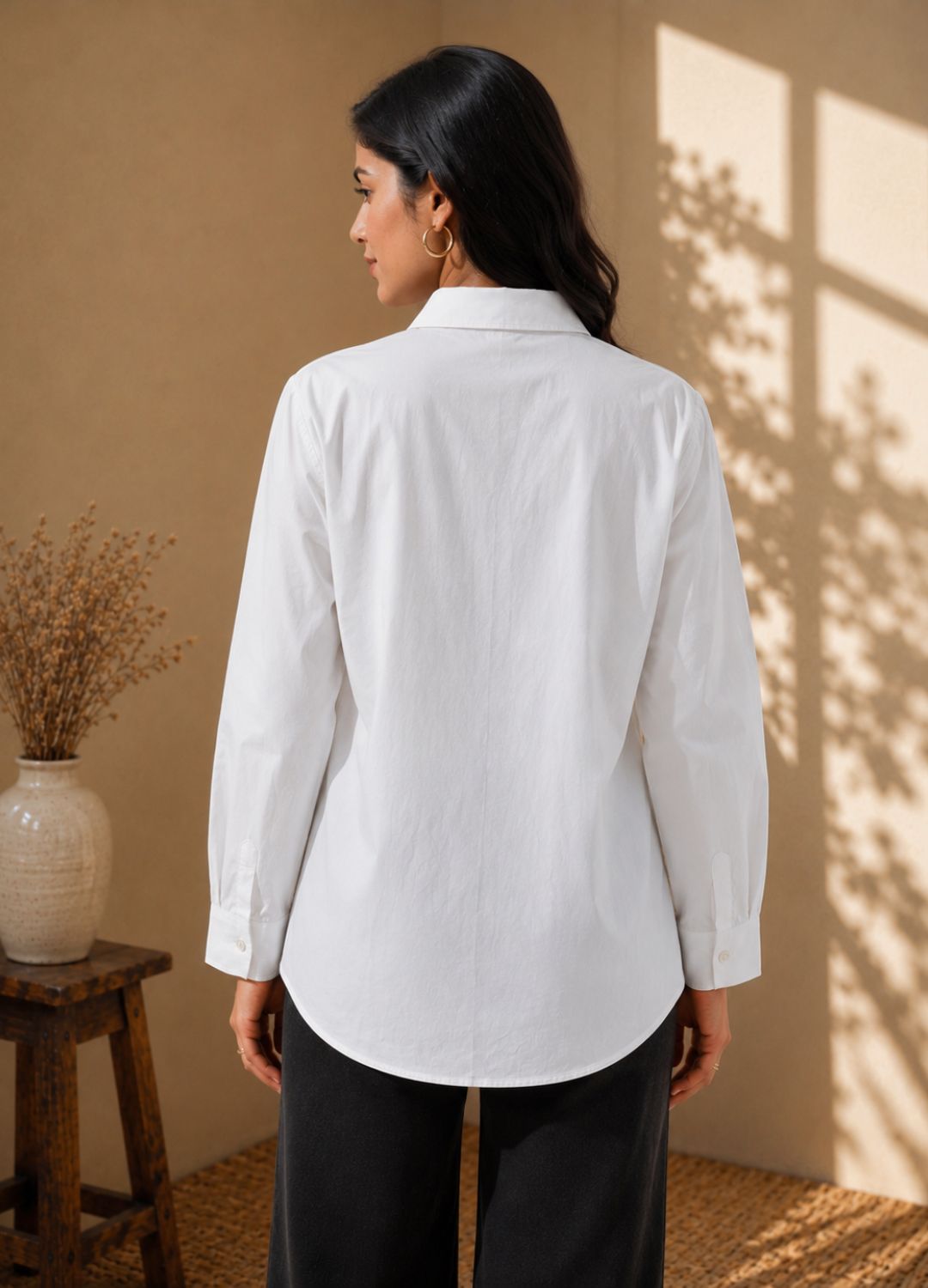 The Fine Hands Hand-Embroidered Poplin Shirt