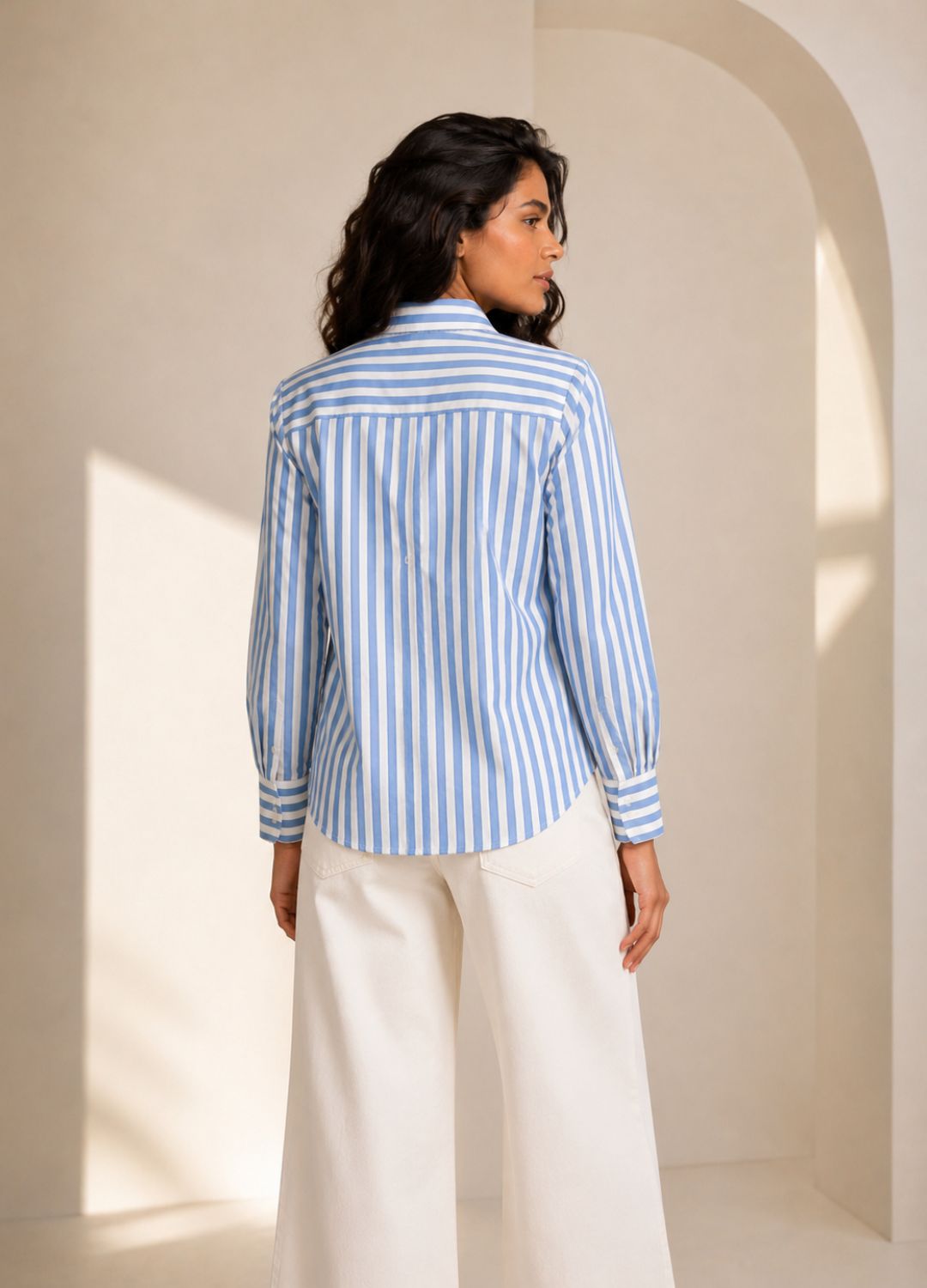 Handcrafted Aariwork Cotton Twill Line Shirt
