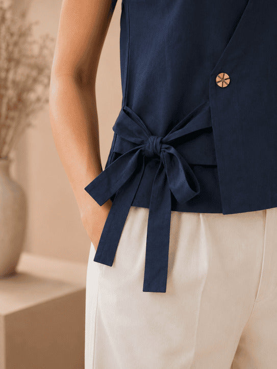 Ivory Angarkha Jacket Style Party Top