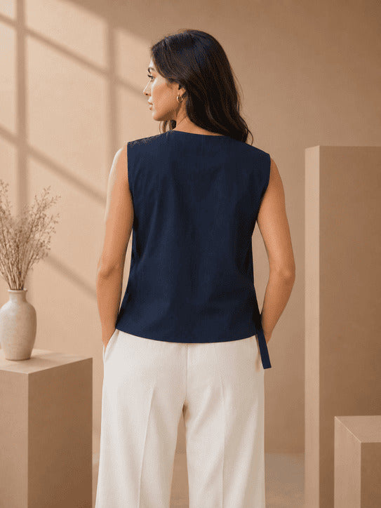 Ivory Angarkha Jacket Style Party Top