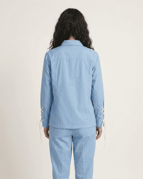 Blue Cotton Poplin Co Ord Set