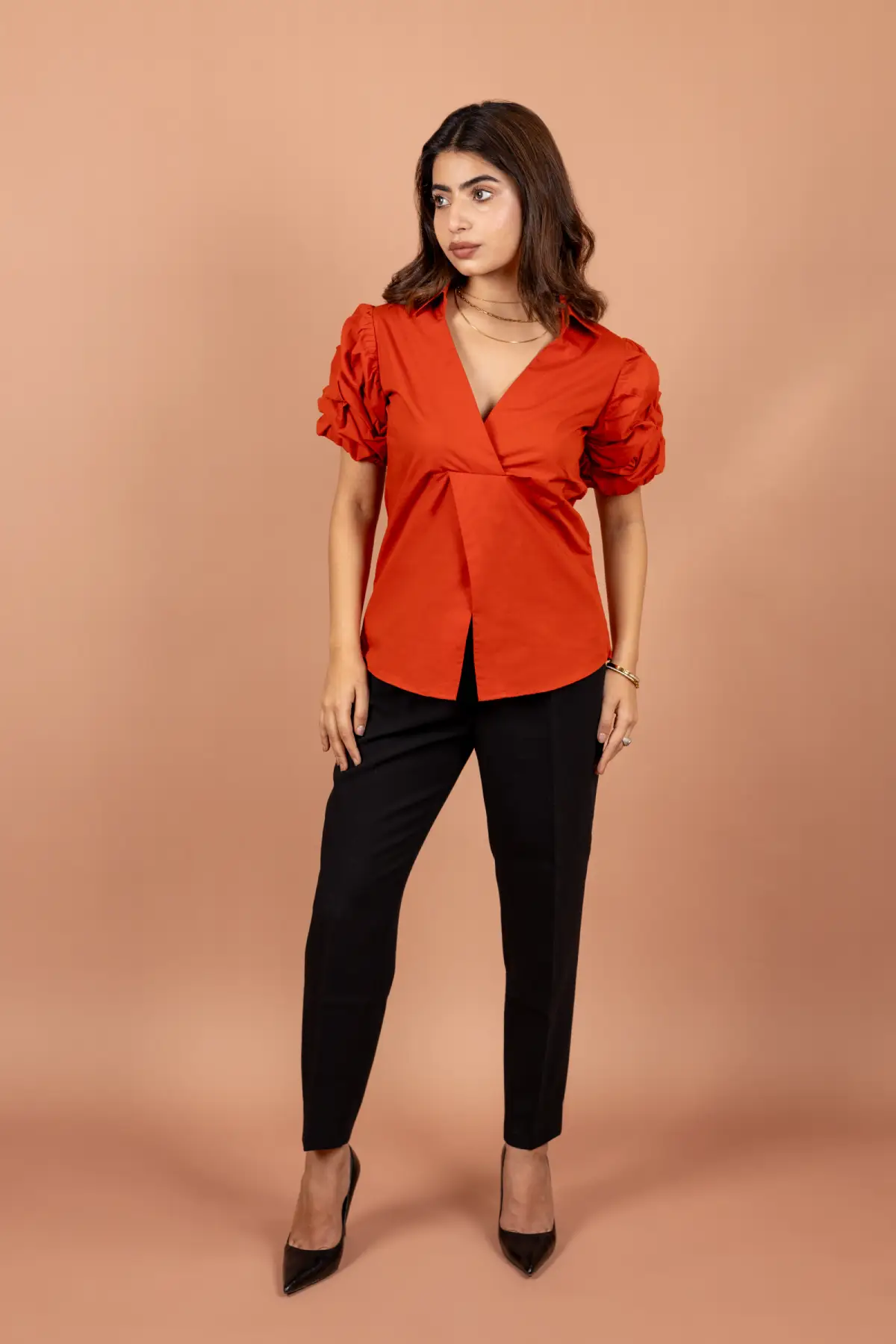 Cheerful Orange Bubble Top
