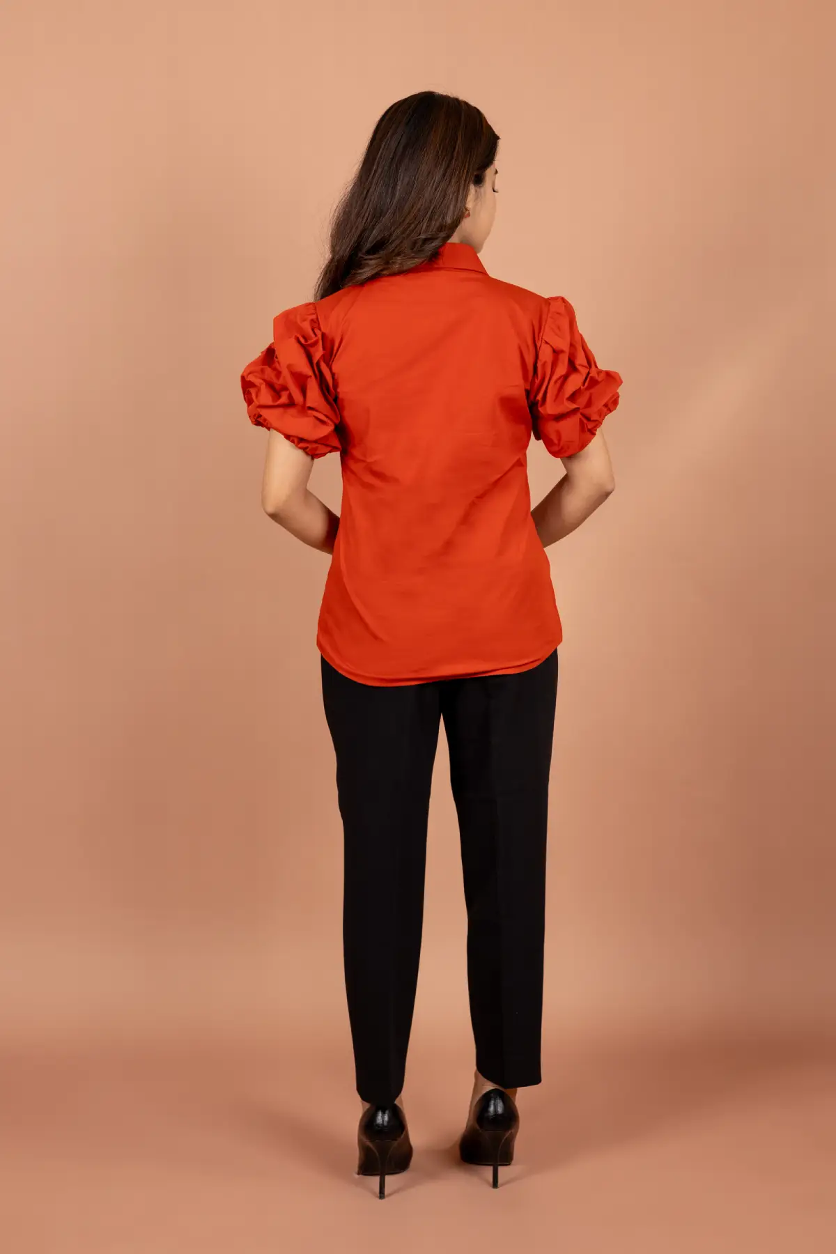 Cheerful Orange Bubble Top - Image 3