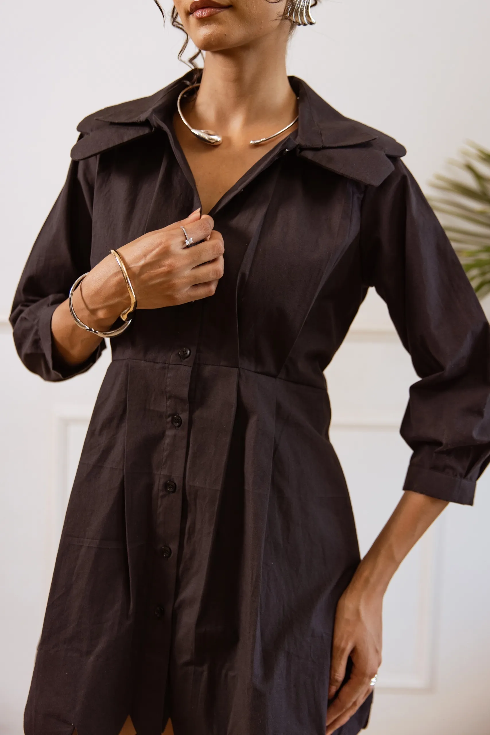 Cotton Full Sleeve Short Dress - Image 2