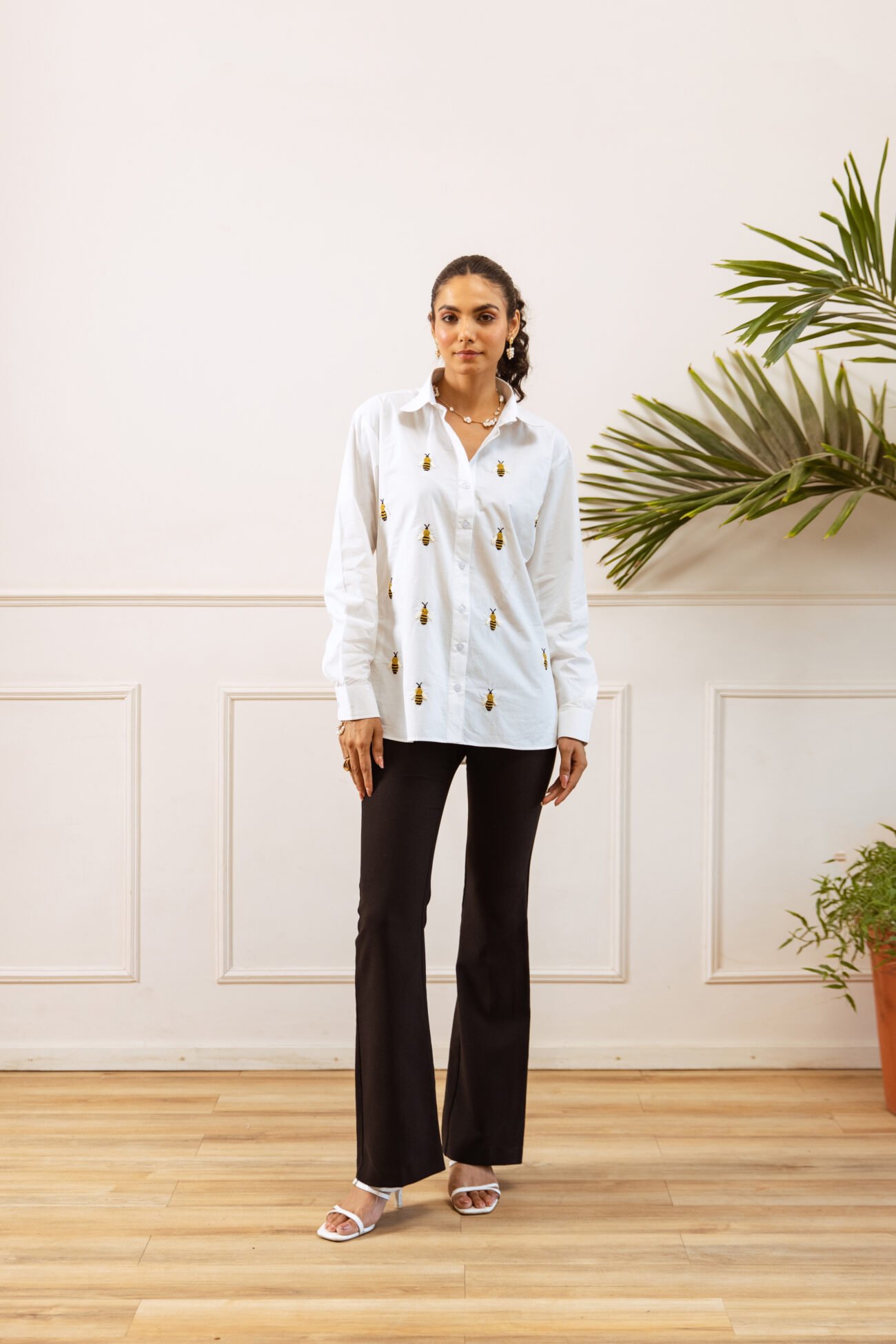 White Glow Embellished Shirt - Image 6