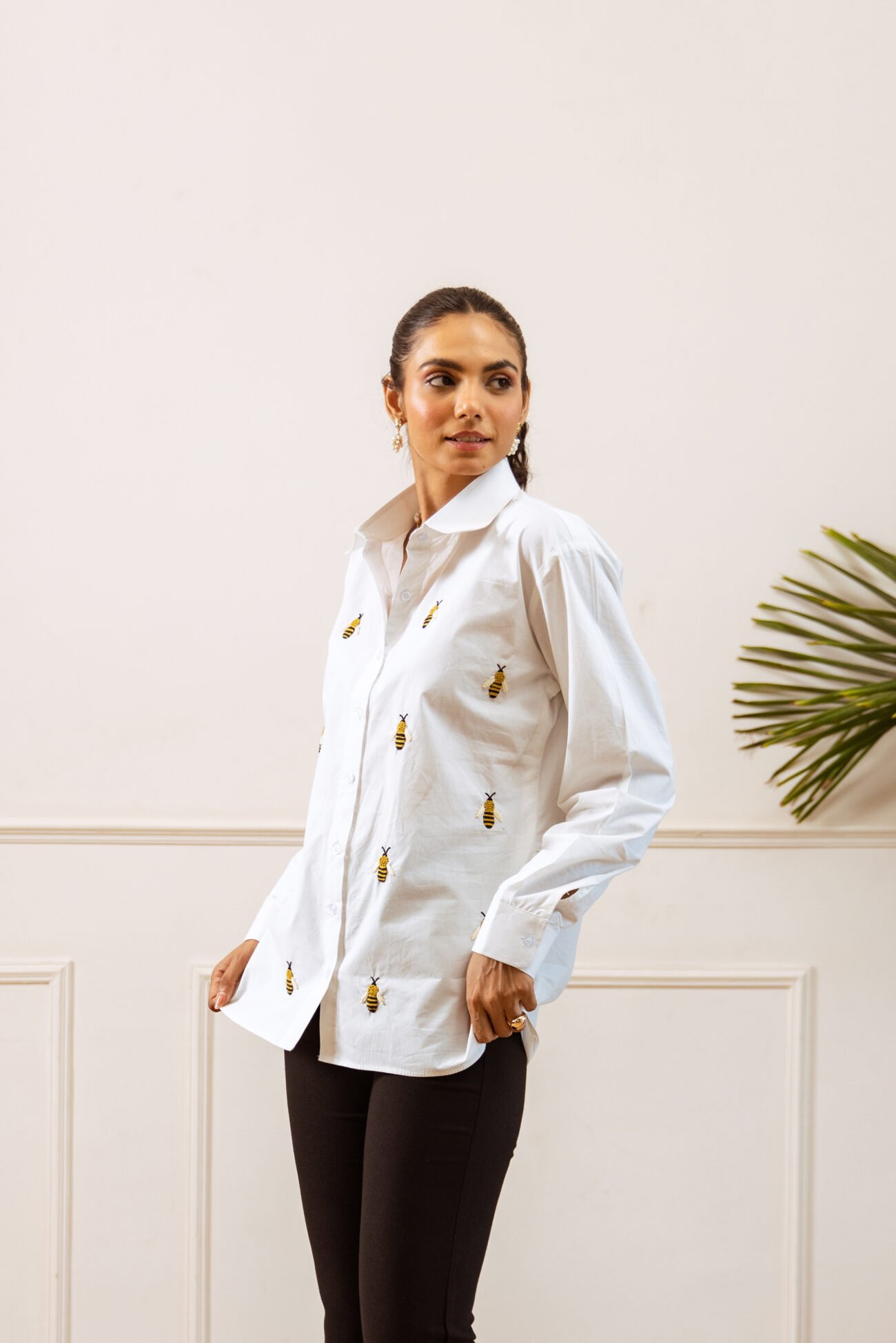 White Glow Embellished Shirt - Image 3